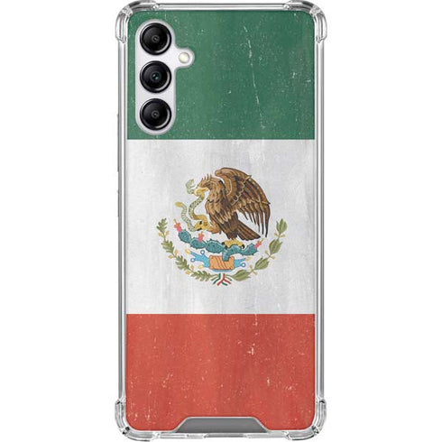 Mexico Flag Distressed Galaxy A15 5G Clear Case